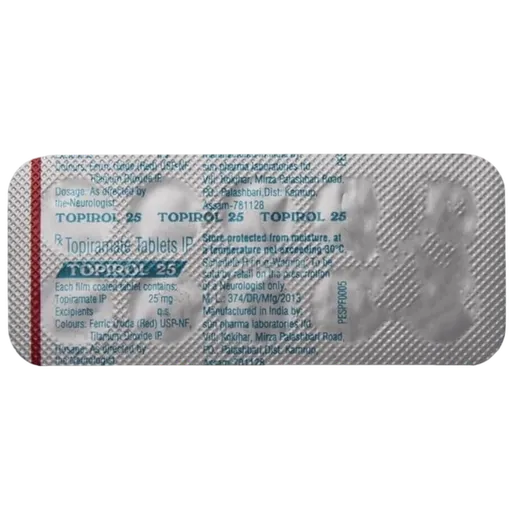 topirol 25mg tablet 10's